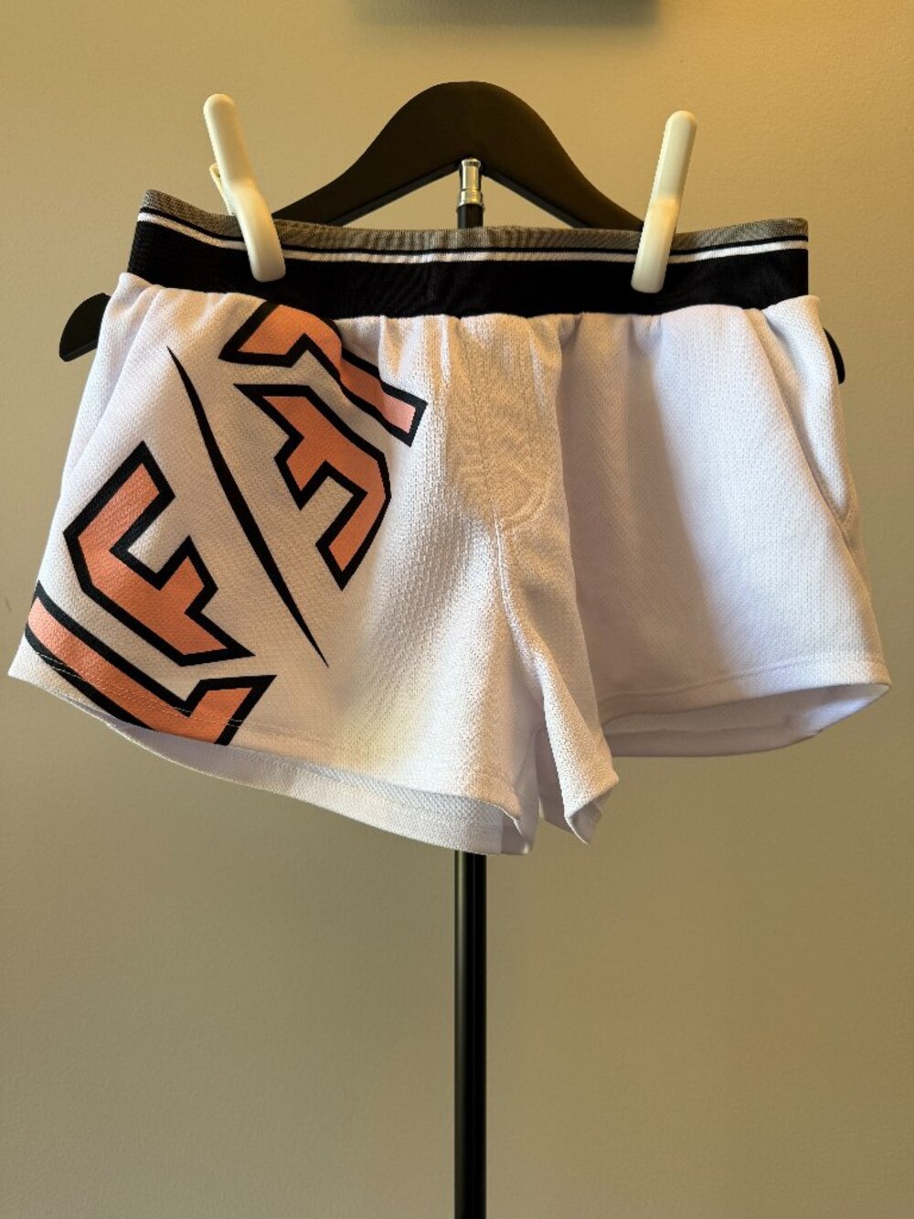 LF Graphic Athletic Shorts White/Pink/Black Size Small